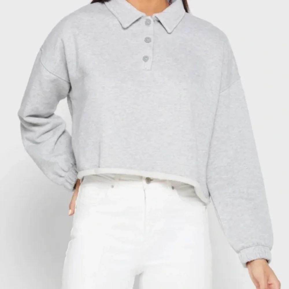 Aerie Cropped Collared Sunday Sweatshirt - Picture 5 of 6